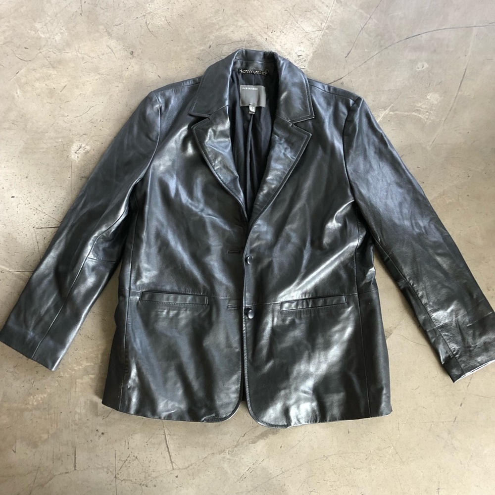 Leather blazer